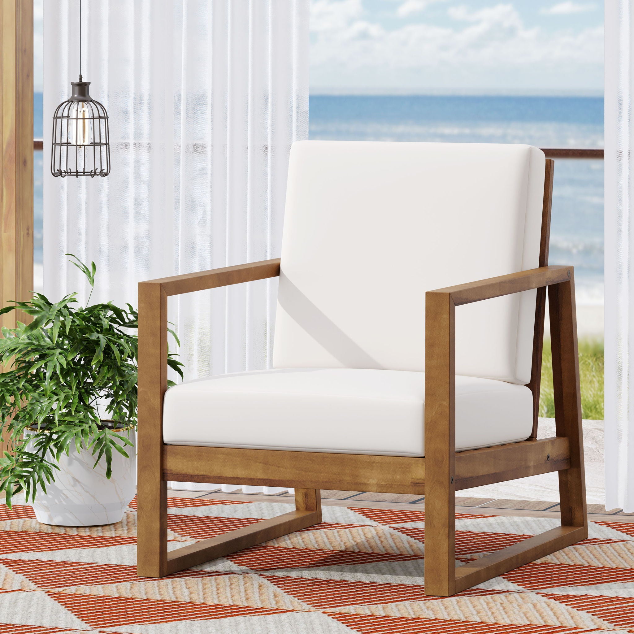 4 Person Outdoor Seating Group With Water Resistant Cushions