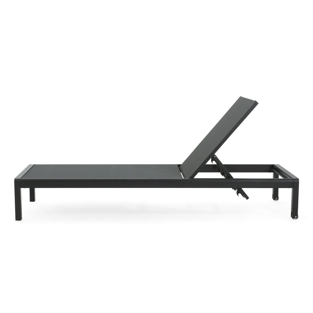 Outdoor Patio Chaise Lounge With 5 Reclining Positions