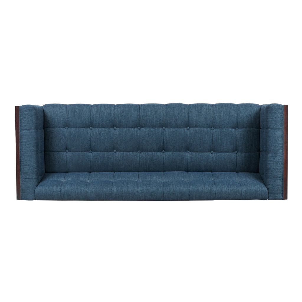 Contemporary Mid-Century Charm 3 Seater Sofa With Button Tufted Waffle Stitching