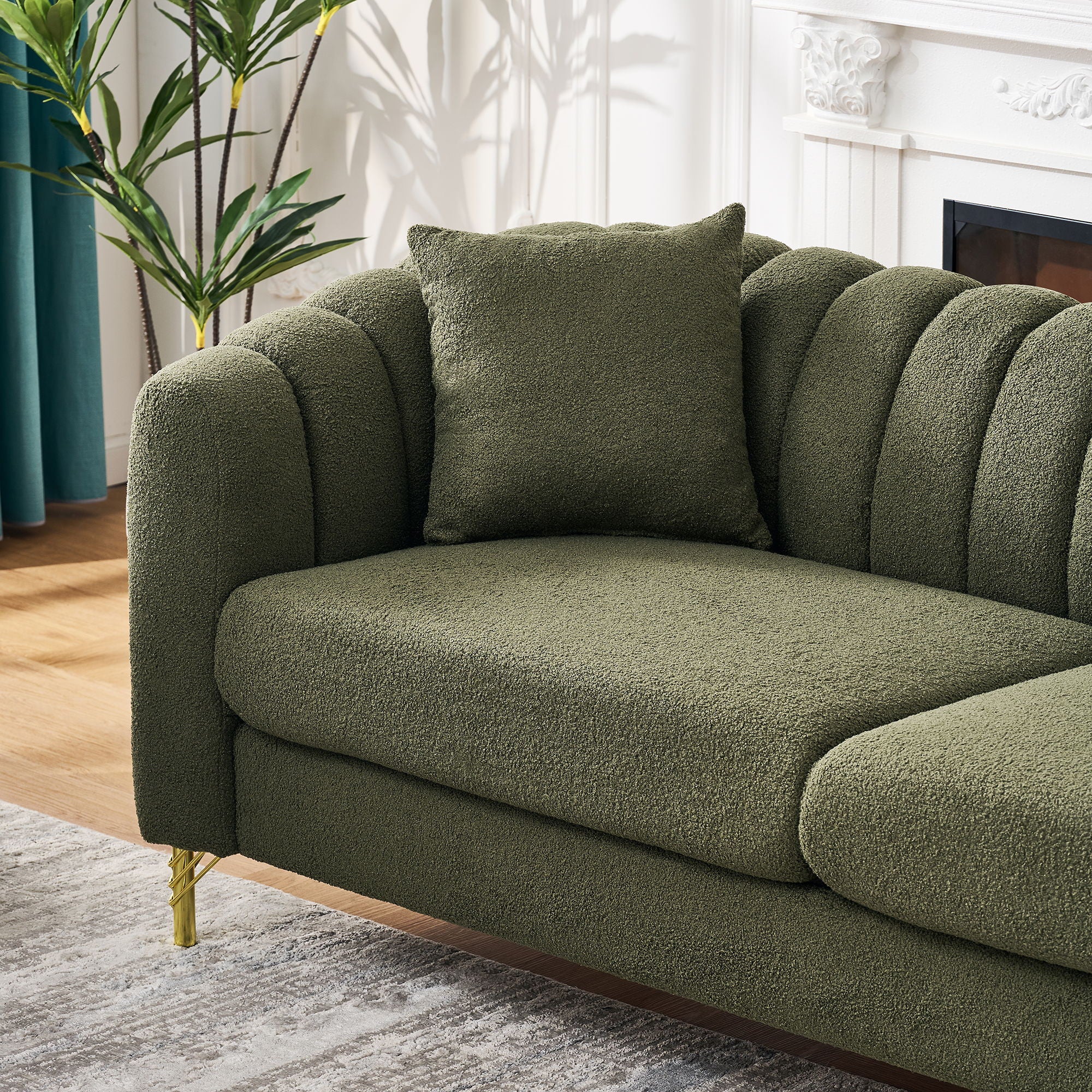 Tufted Oversized Sofa For Living Spaces