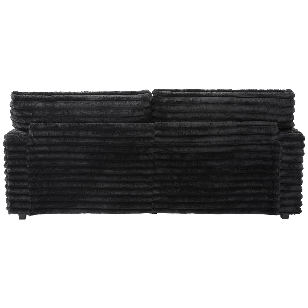 Oversized Double Chaise Lounge Sofa Bed With USB Ports And Cup Holders