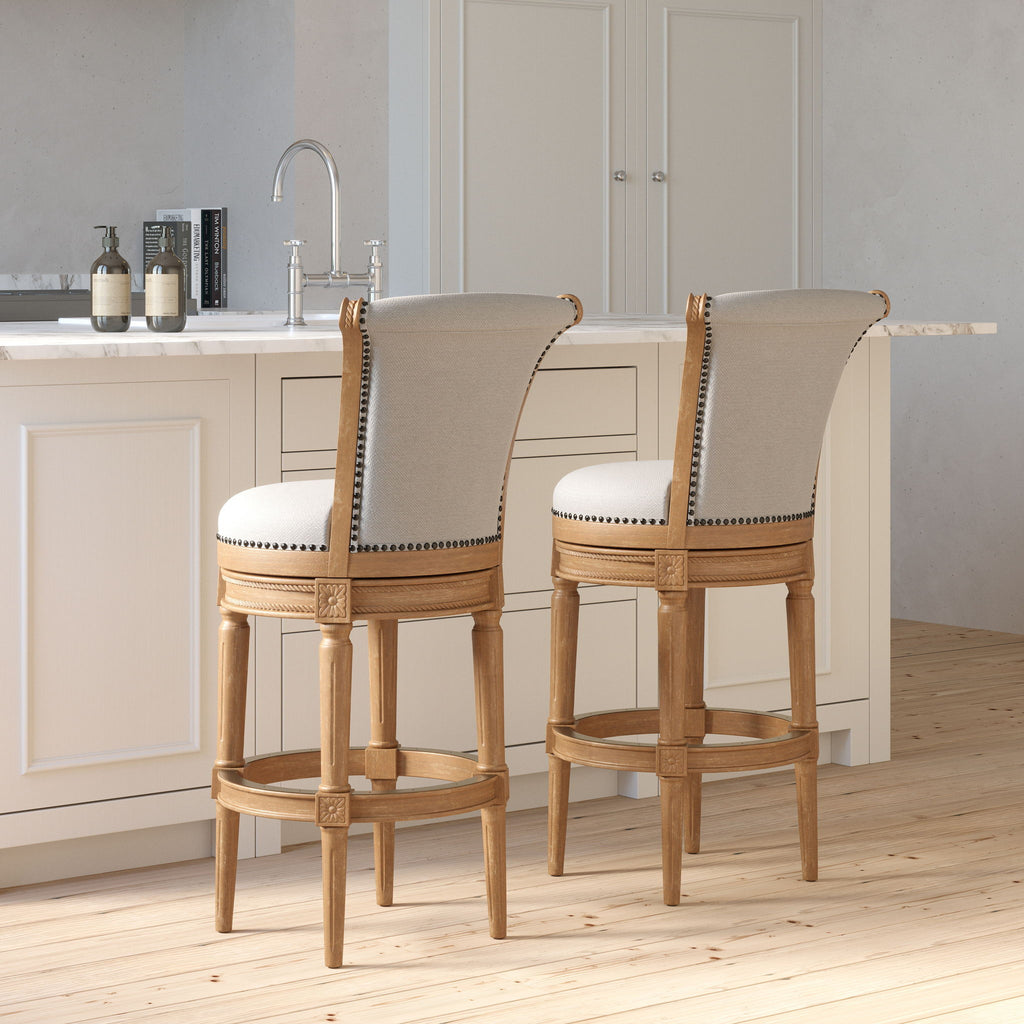 Swivel Barstool With High-Back