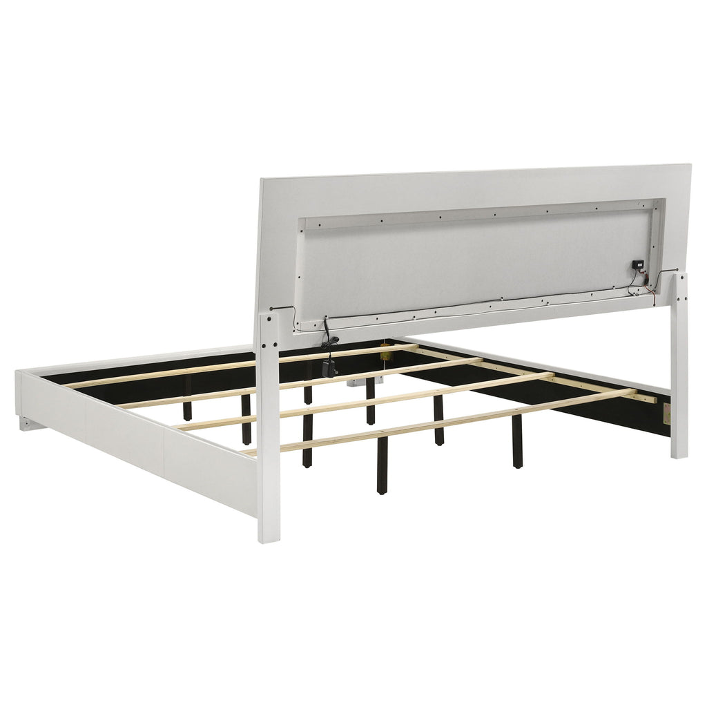 Strick & Bolton - High Gloss Panel Bed With LED Lights