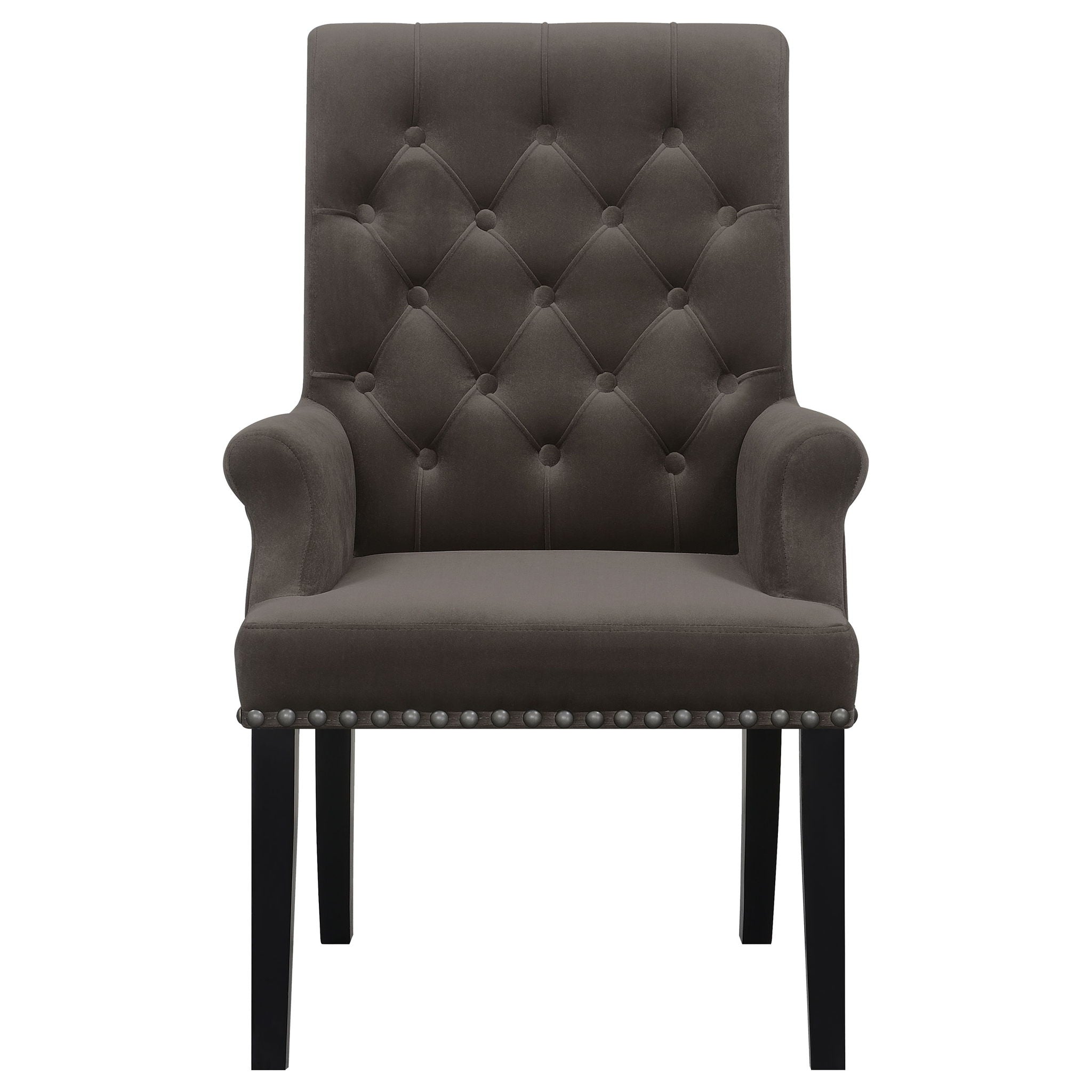 Norwich - Dining Arm Chair With Button Tufting And Rolled Top