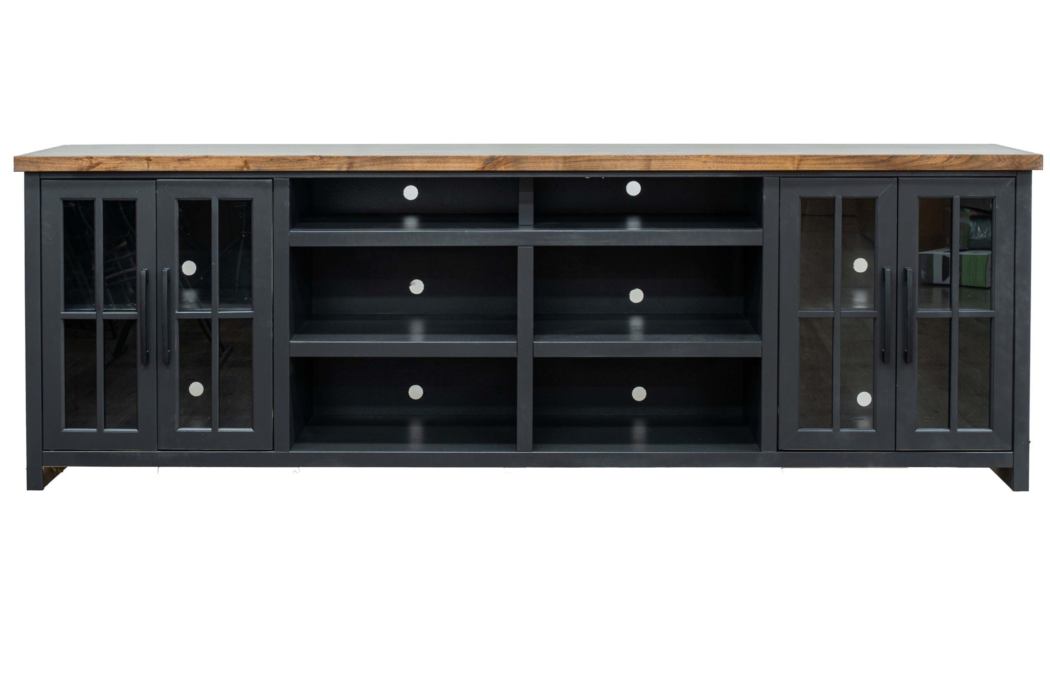 TV Stand Console For TVs Up To 100" - Black / Whiskey