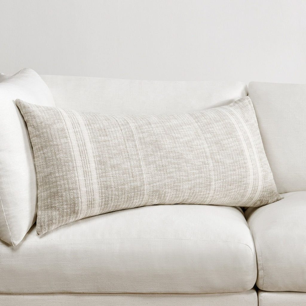 Ria - 36" x 16" Pillow - Natural / Black