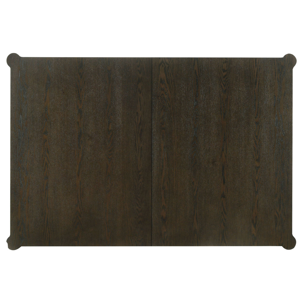 Blakely - Leaf Dining Table With Tapered Legs Accents - Ash Brown