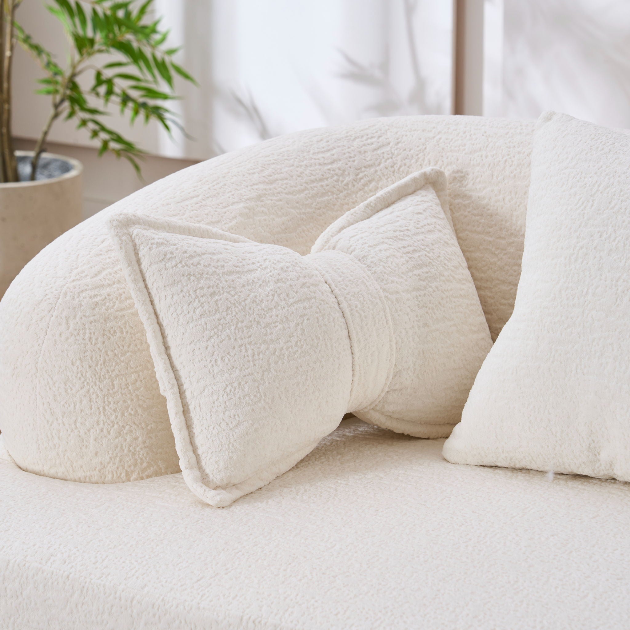Foldable Sofa Bed, Boneless Couch Convertible Sleeper With 4 Pillows