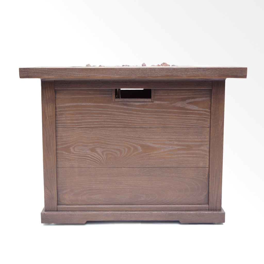 Outdoor Patio Square Gas Burning Mgo Fire Pit, Tank Inside, 40000 Btu