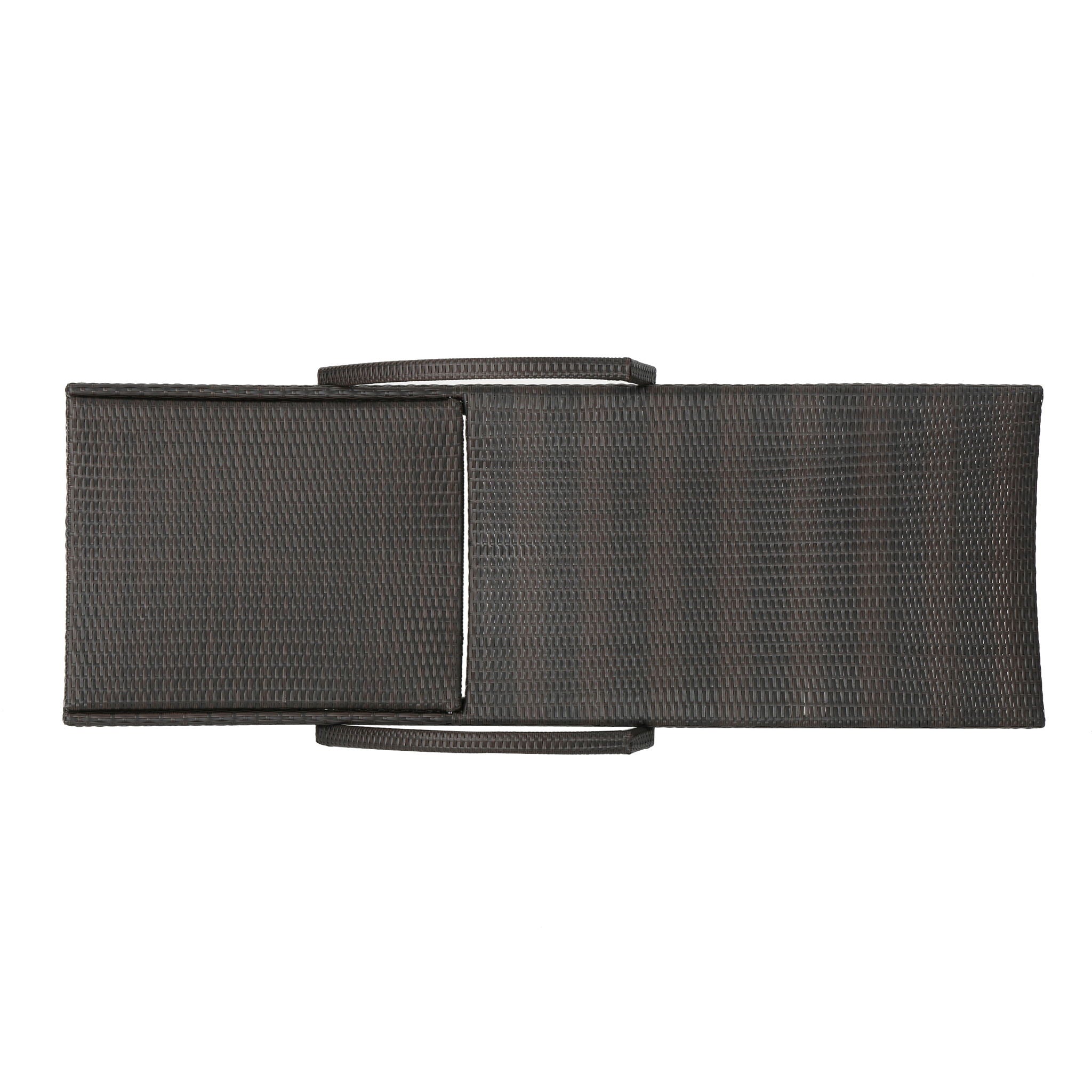 Salem - Contemporary Wicker Chaise Lounge With Arm, Weather Resistant