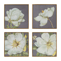 Botanical Wall Art Prints, Home Decor For Living Room Dining Room Bedroom Hallway (Set of 4) - Gray