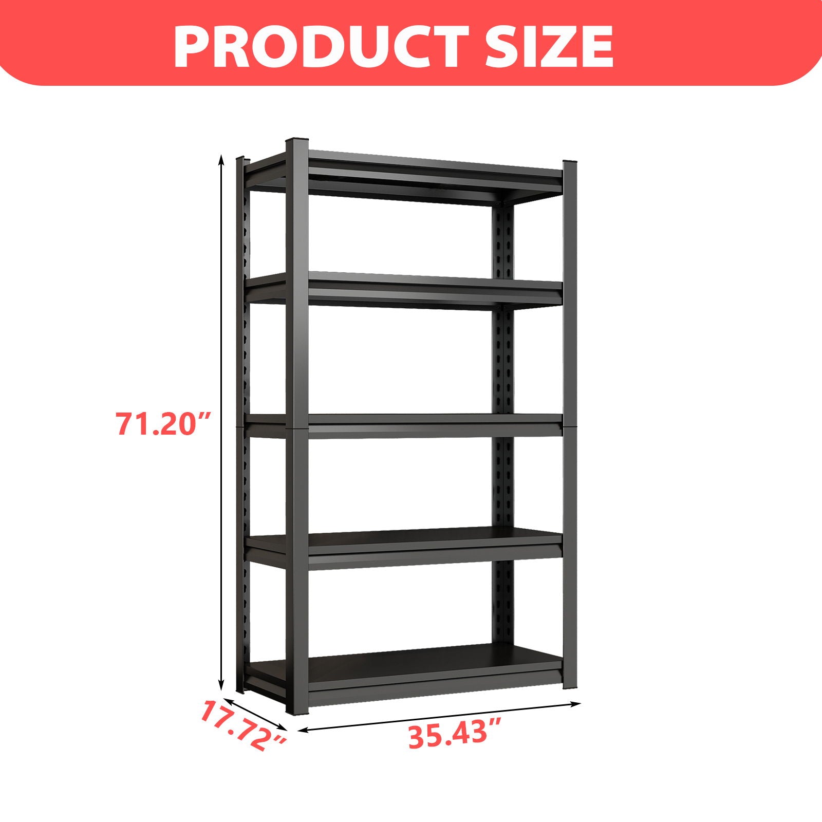 5 Tier Heavy Duty Shelving Unit Adjustable Shelving Units
