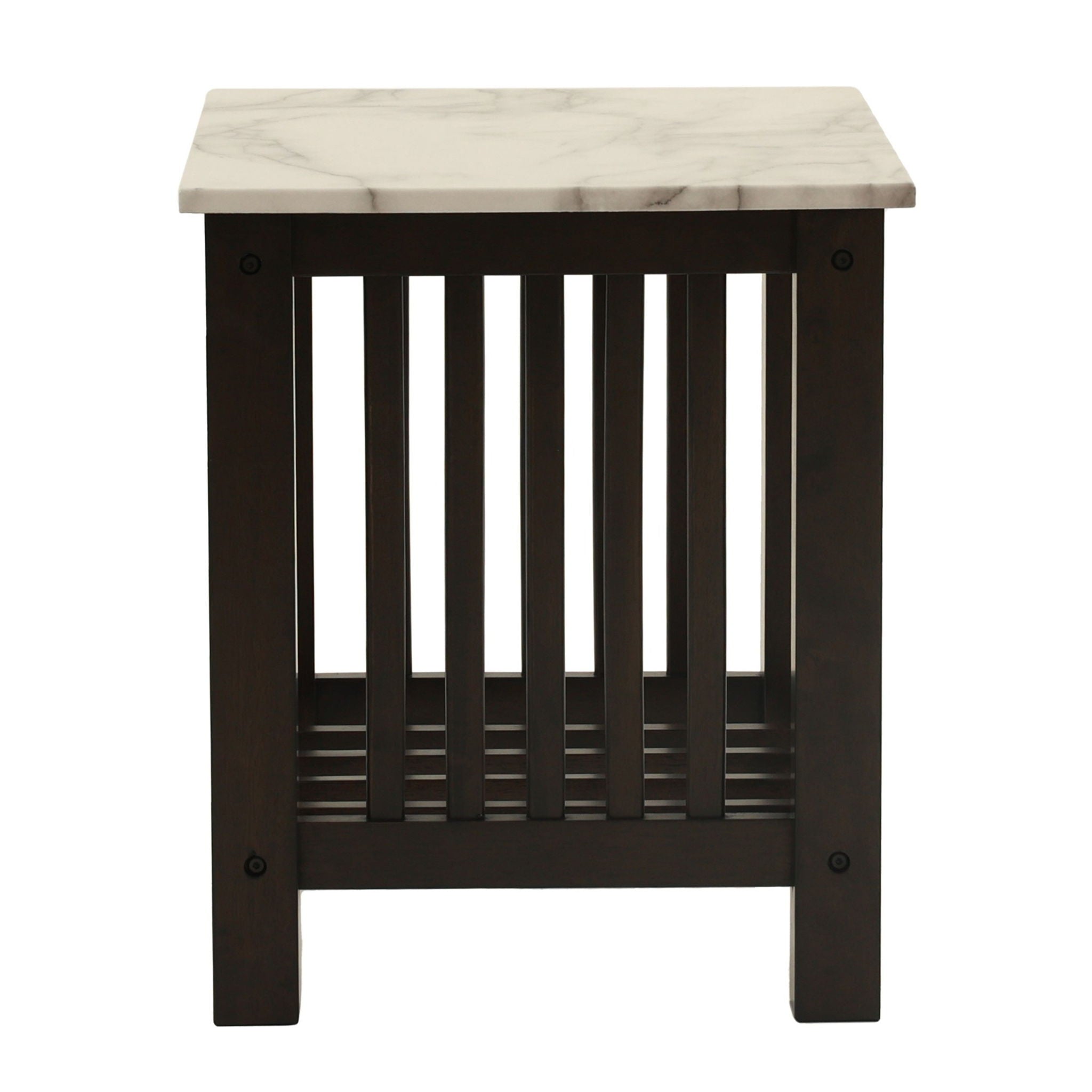 3 Piece Occasional Table Set, 1 Coffee Table And 2 End Tables, Open Storage Design - Walnut