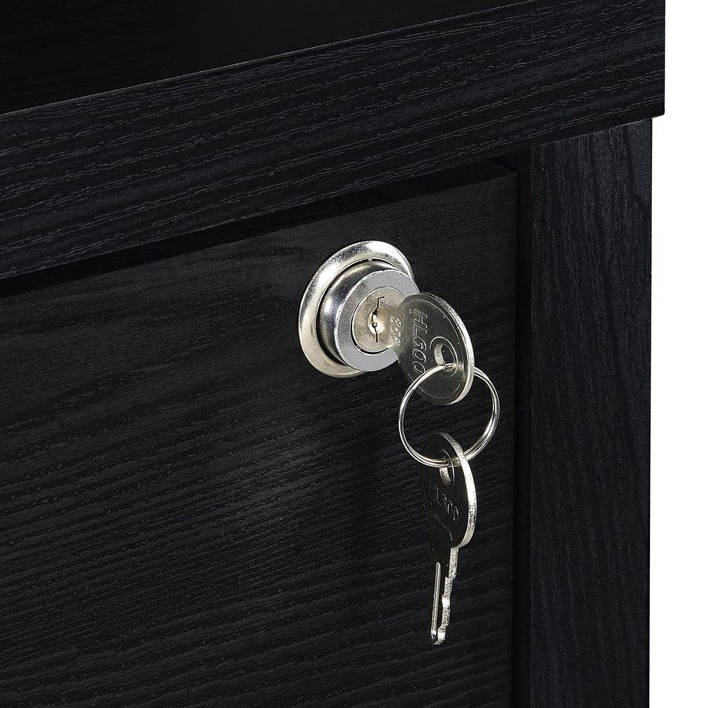 Geary - 3 Shelf Bookcase With USB Charging And Lockable Top Drawer