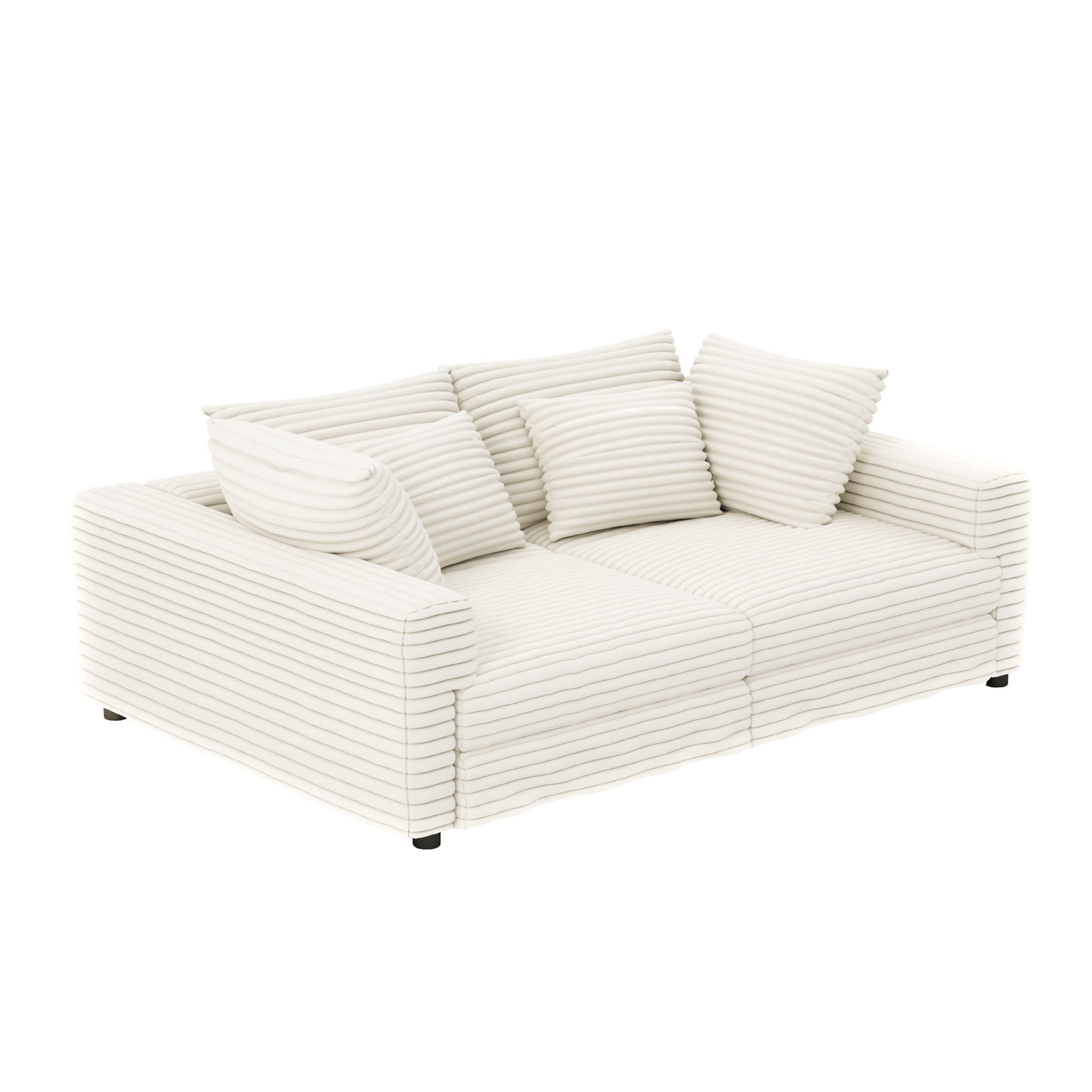 4 Seat Sofa, Modern Comfy Upholstered Sofa Cloud Couch, Deep Seat Couches With Soft Pillows