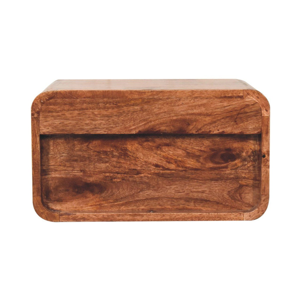 Curved Wall Mounted Bedside Nightstand