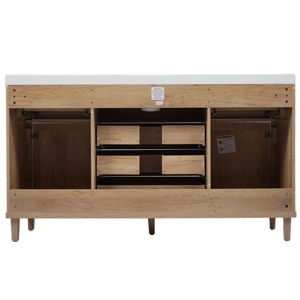 Modern Bathroom Vanity With Sink, Soft Close Drawers