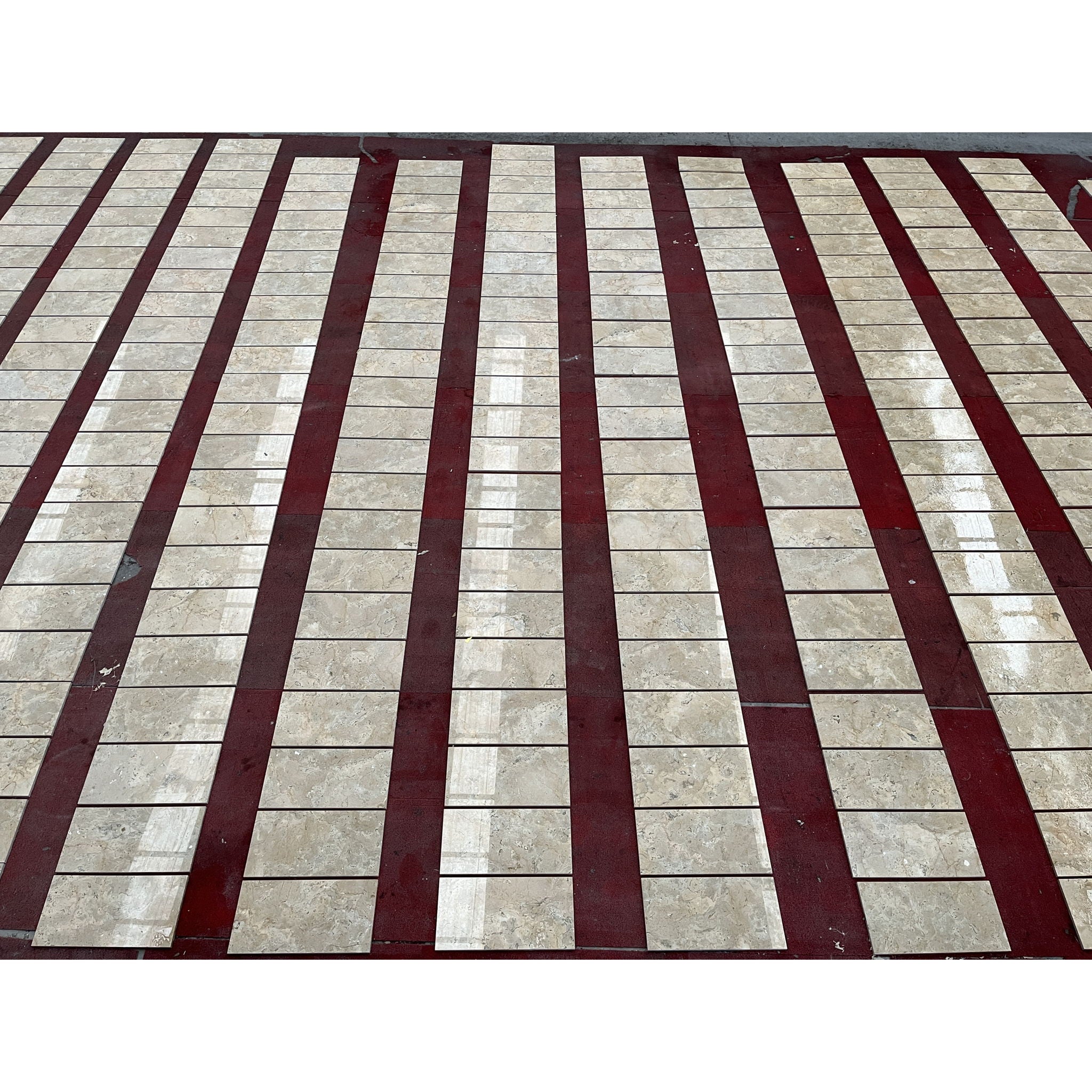 Marble For Floor And Wall Polished Marble Tile Stone (Set of 4) - Beige / Gold