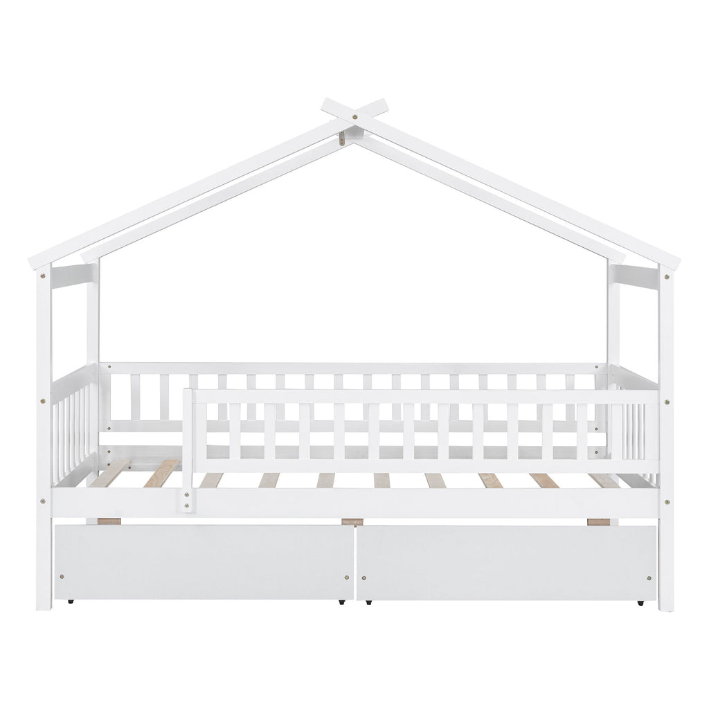 House Bed With 2 Drawers