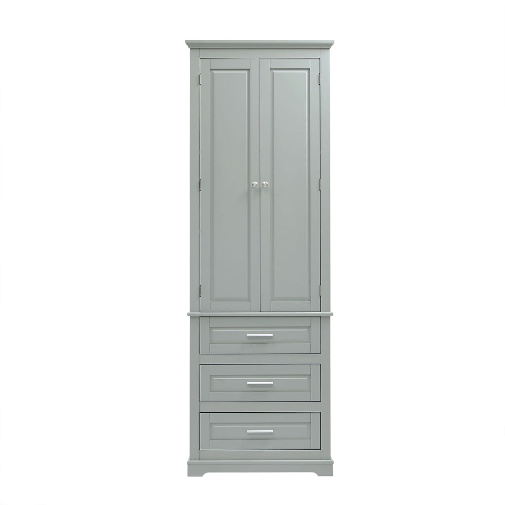 Tall Storage Cabinet With 3 Drawers For Bathroom