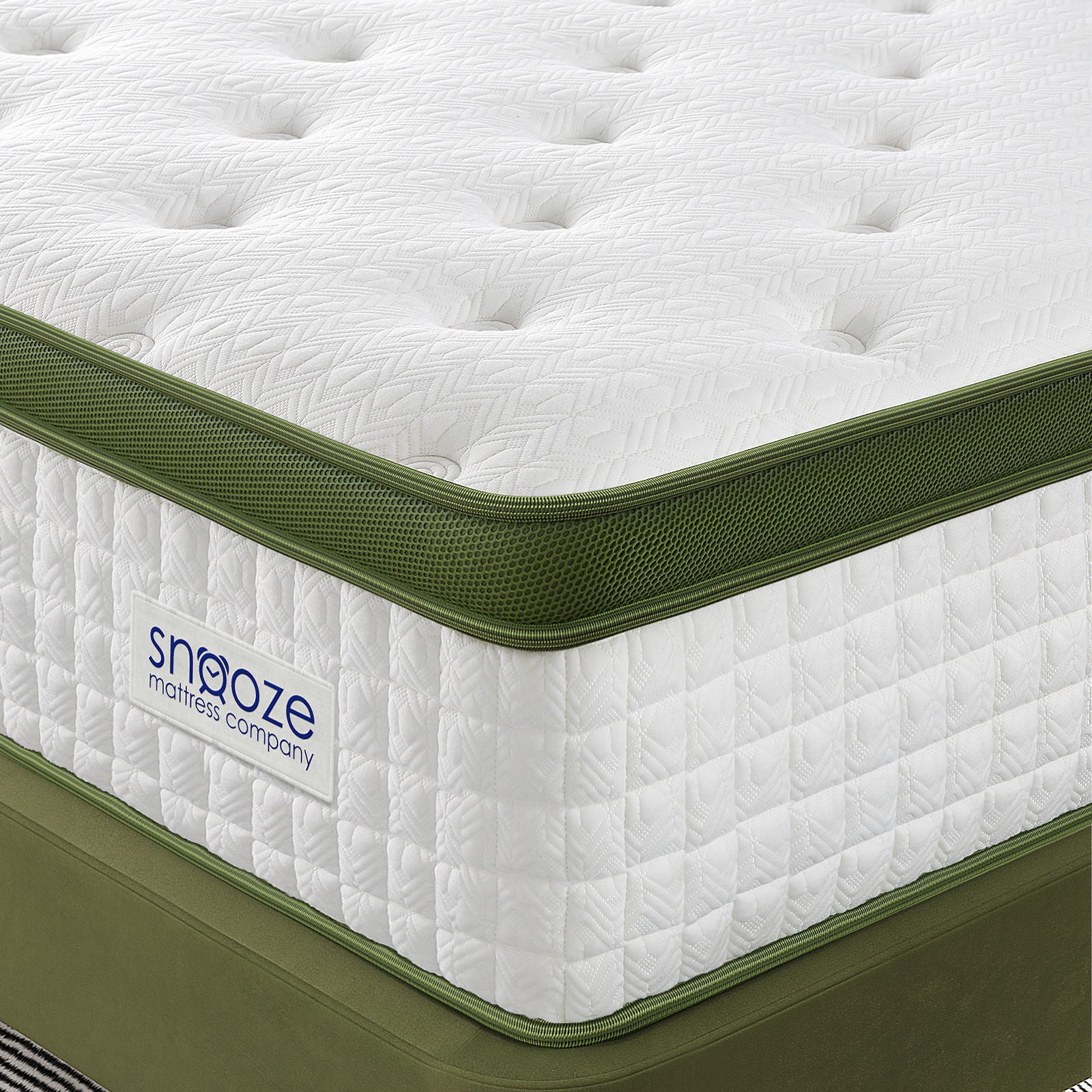 Snooze Mattress Company Glacier - 14" Euro Top Medium Hybrid Mattress With Independently Encased Coils & Gel Memory Foam