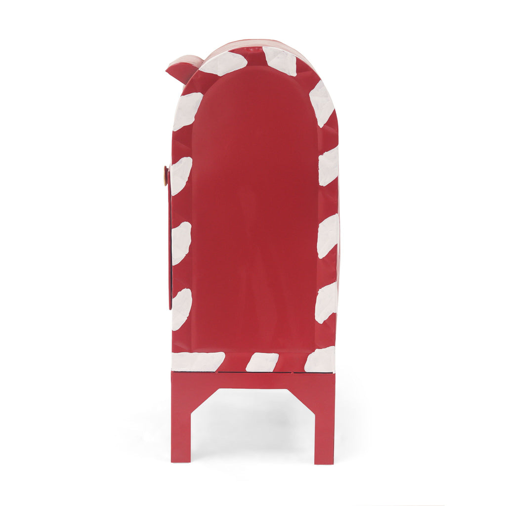 Christmas Mailbox Decoration With Festive Design, Classic Holiday Charm - Red