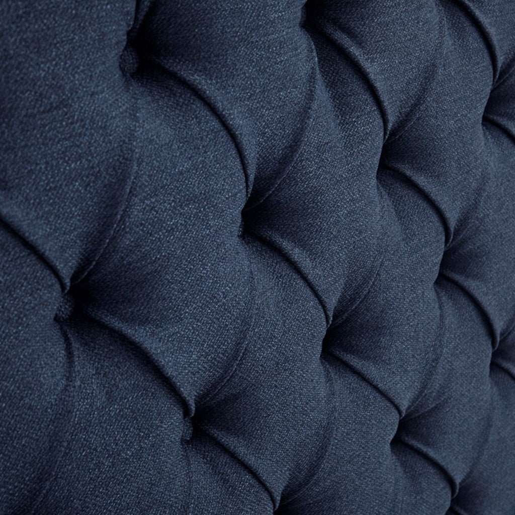 Transitional Upholstery Headboard With Tufted Buttons And Nailhead Trim