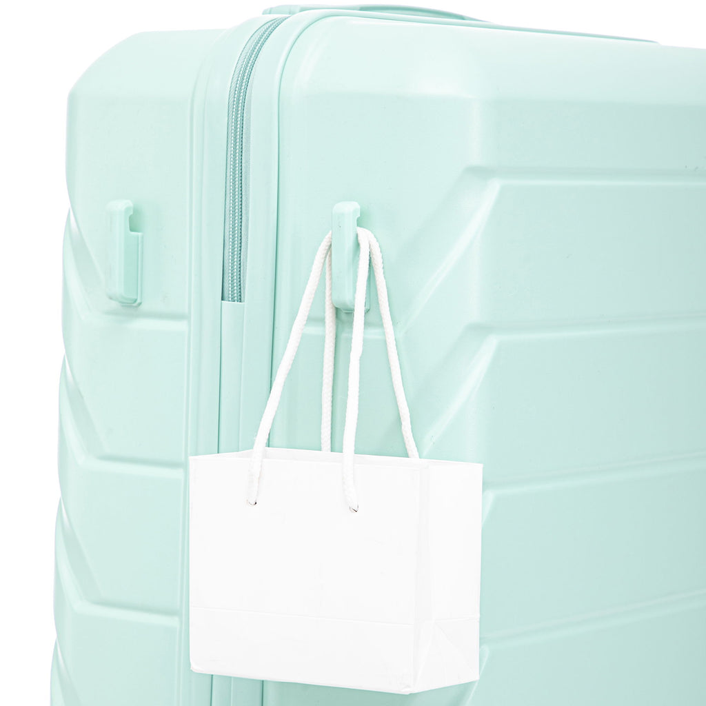 Hard Shell Luggage With Scratch Resistant Surface, 4 Wheels, Combination Lock & Side Hooks