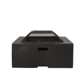 Outdoor Square Mgo Wood Burning Fire Pit - Dark Gray