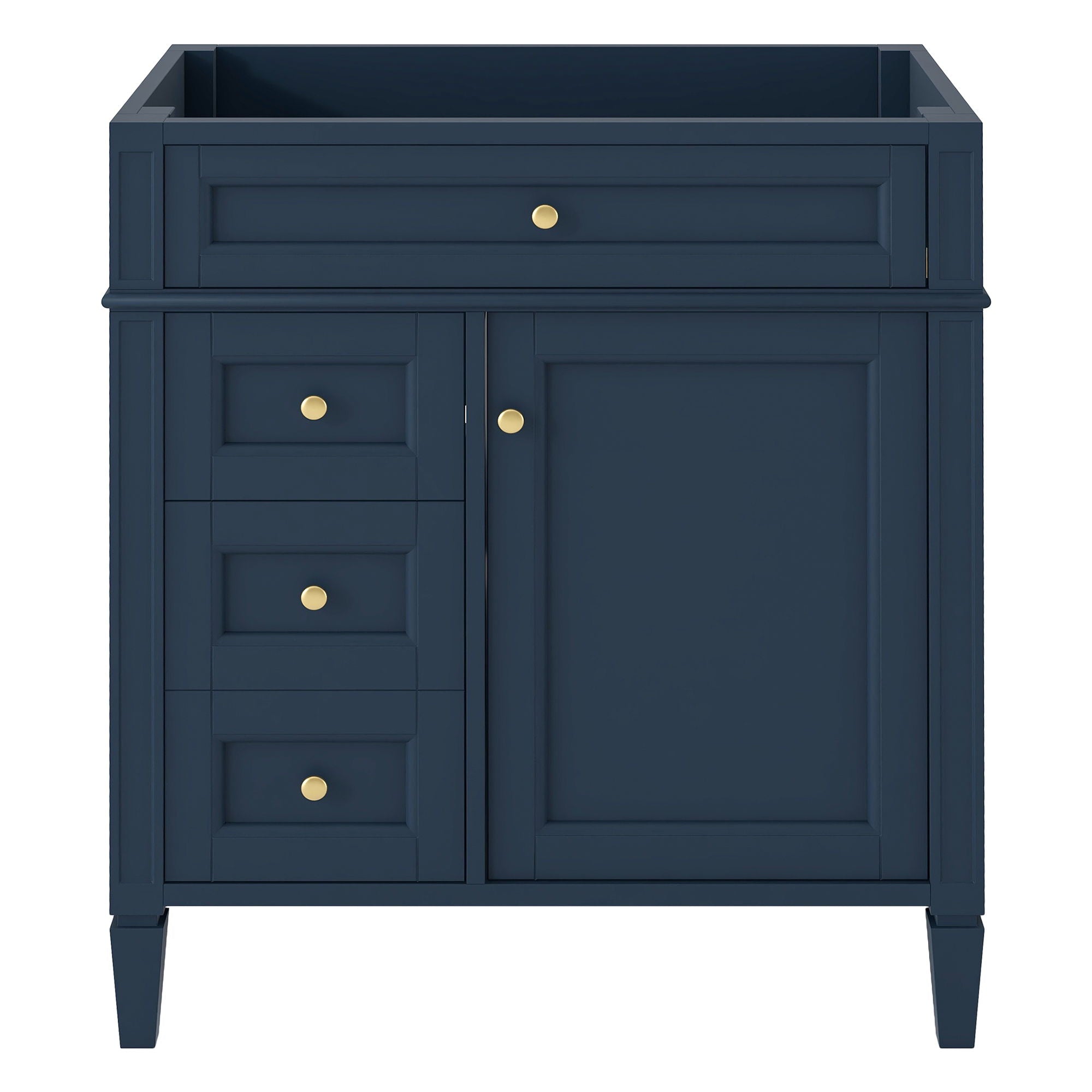 Bathroom Vanity With 2 Drawers And Tip-Out Drawer, Storage Cabinet