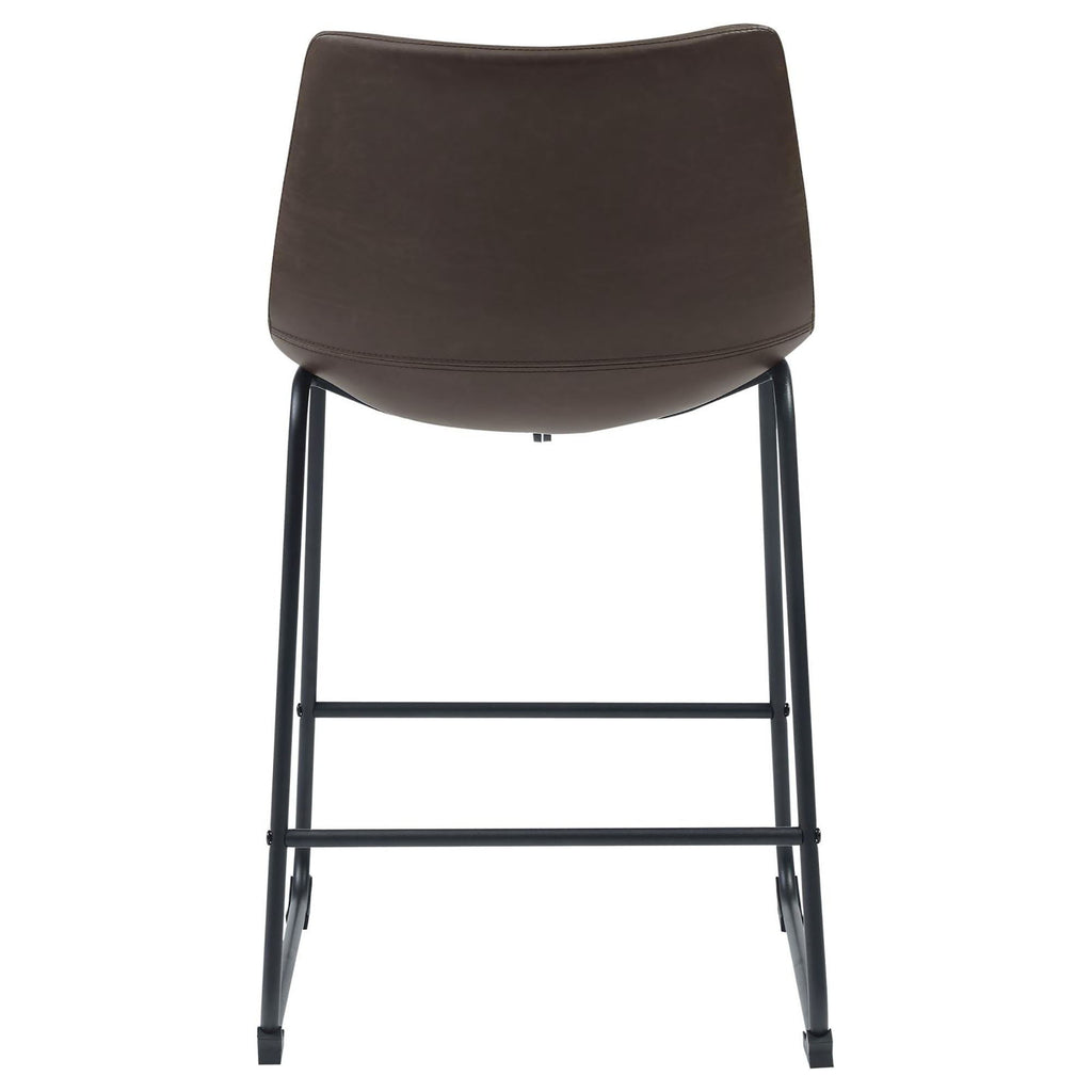 Armless Counter Height Stools (Set of 2) - Brown