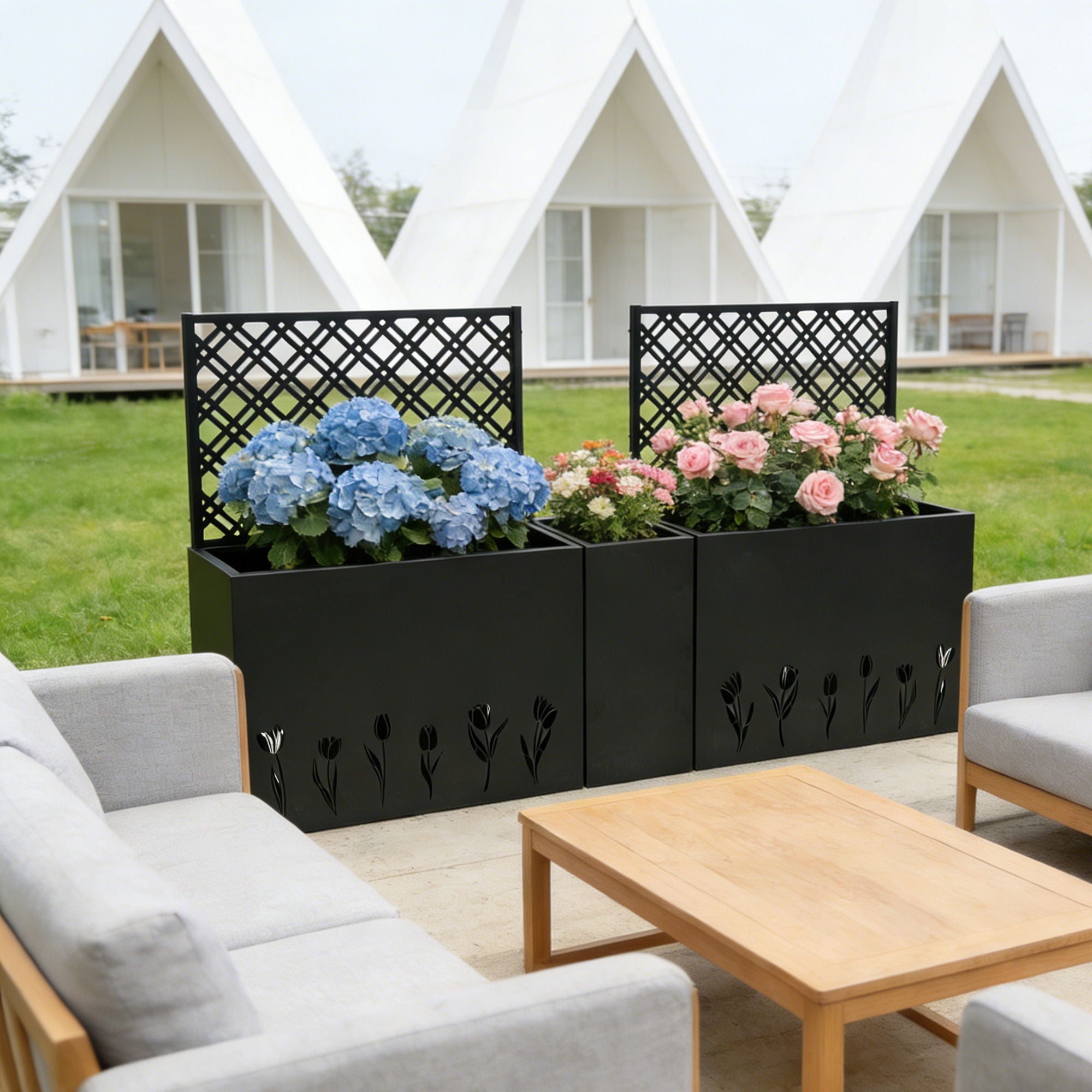 Tall Planter Raised Garden Bed With Trellis