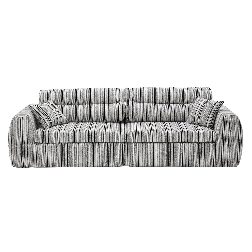 3 Seater, Couch With Throw Pillows For Living Room