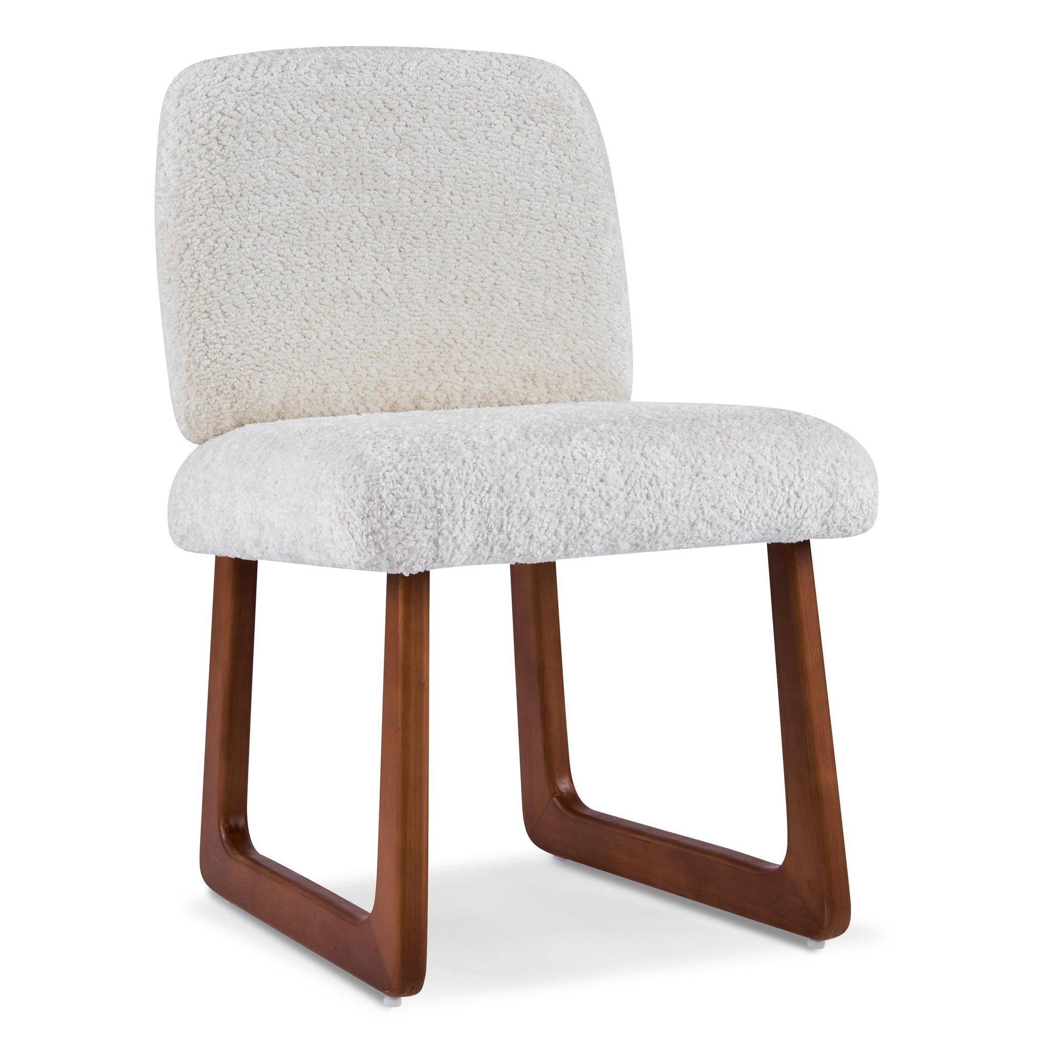 Dining Chair With Curved Legs (Set of 2) - Beige / Brown
