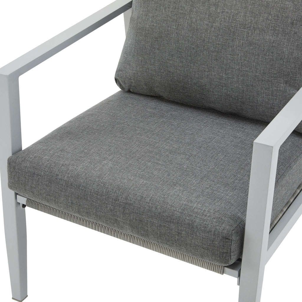 Modern Lounge Chair With Rope Accents And Cushions