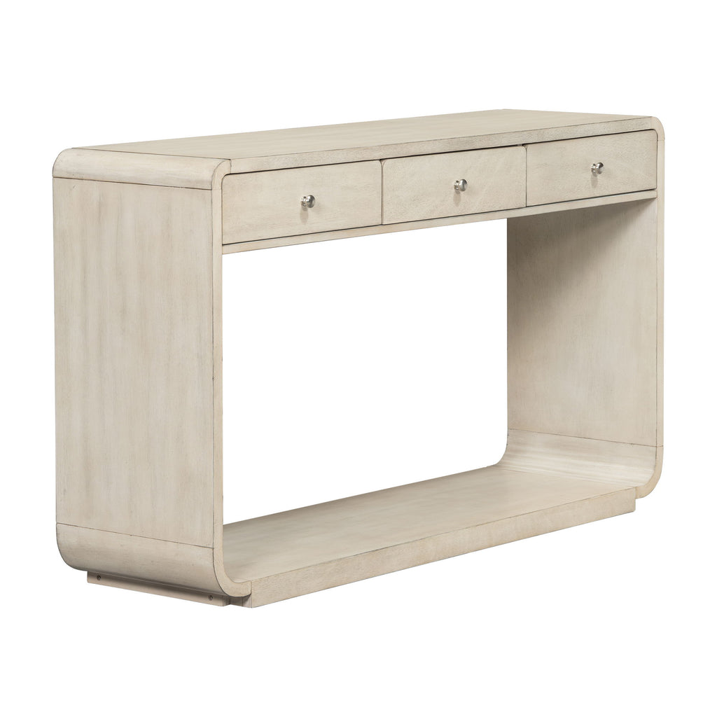 Console Table With 3 Drawers And Display Shelf