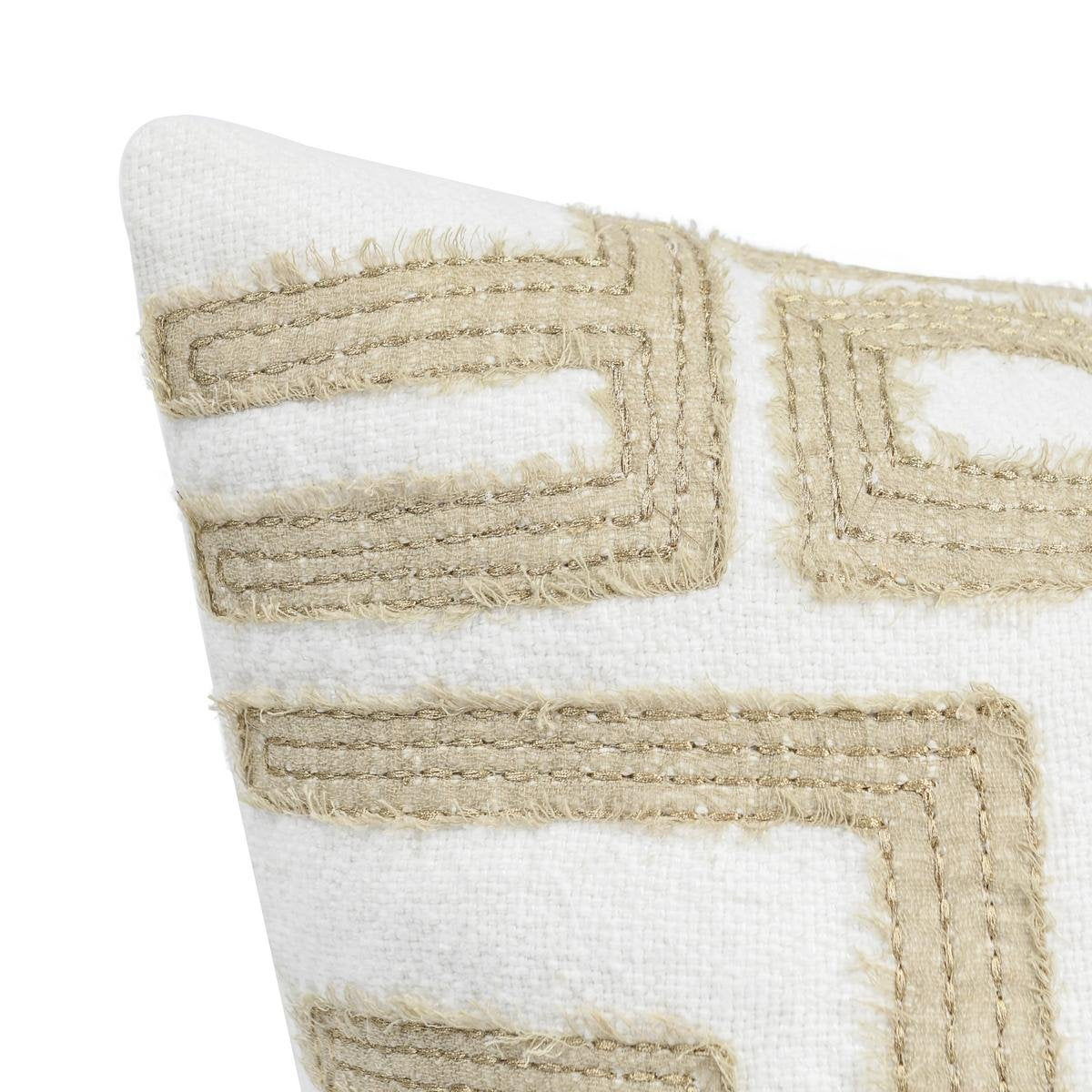 Villa Classics - Mateo 22" x 22" Pillow - Metallic Gold / Ivory