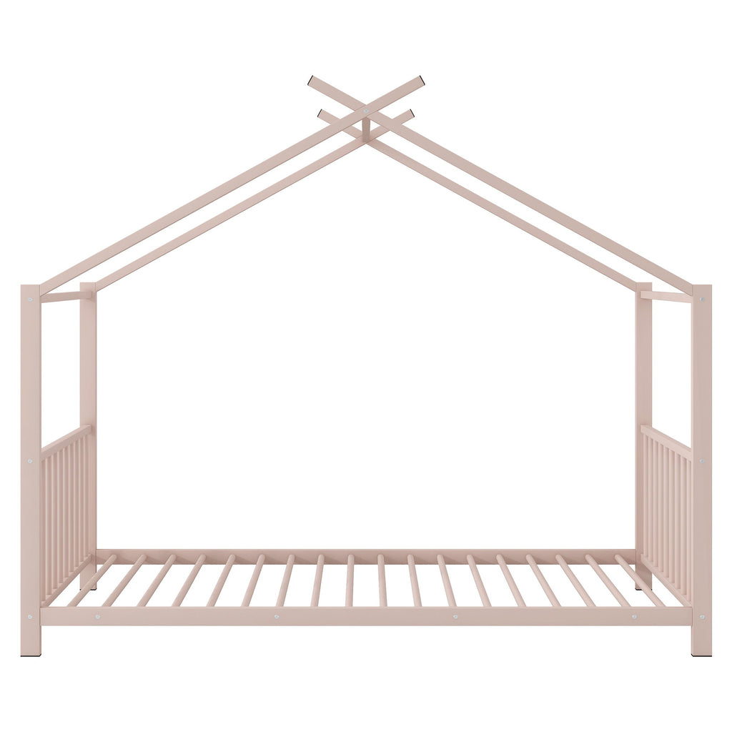 Metal House Platform Bed With Modern Design And Durable Frame