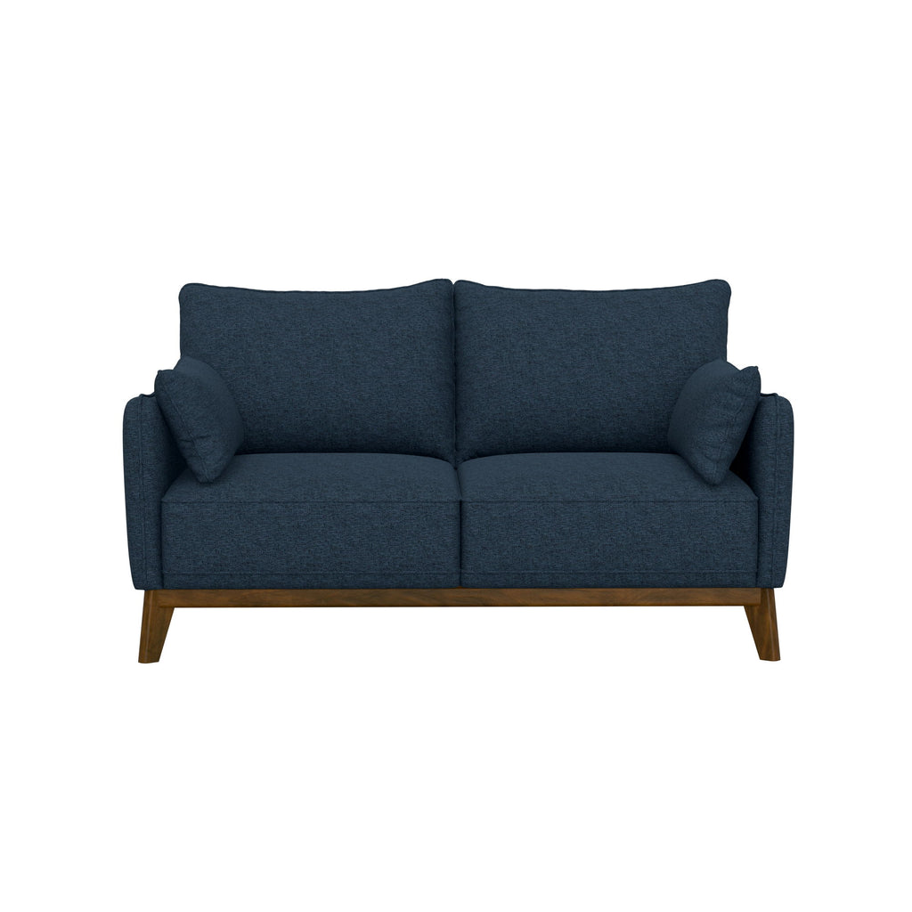 Loveseat With Flared Legs - Blue