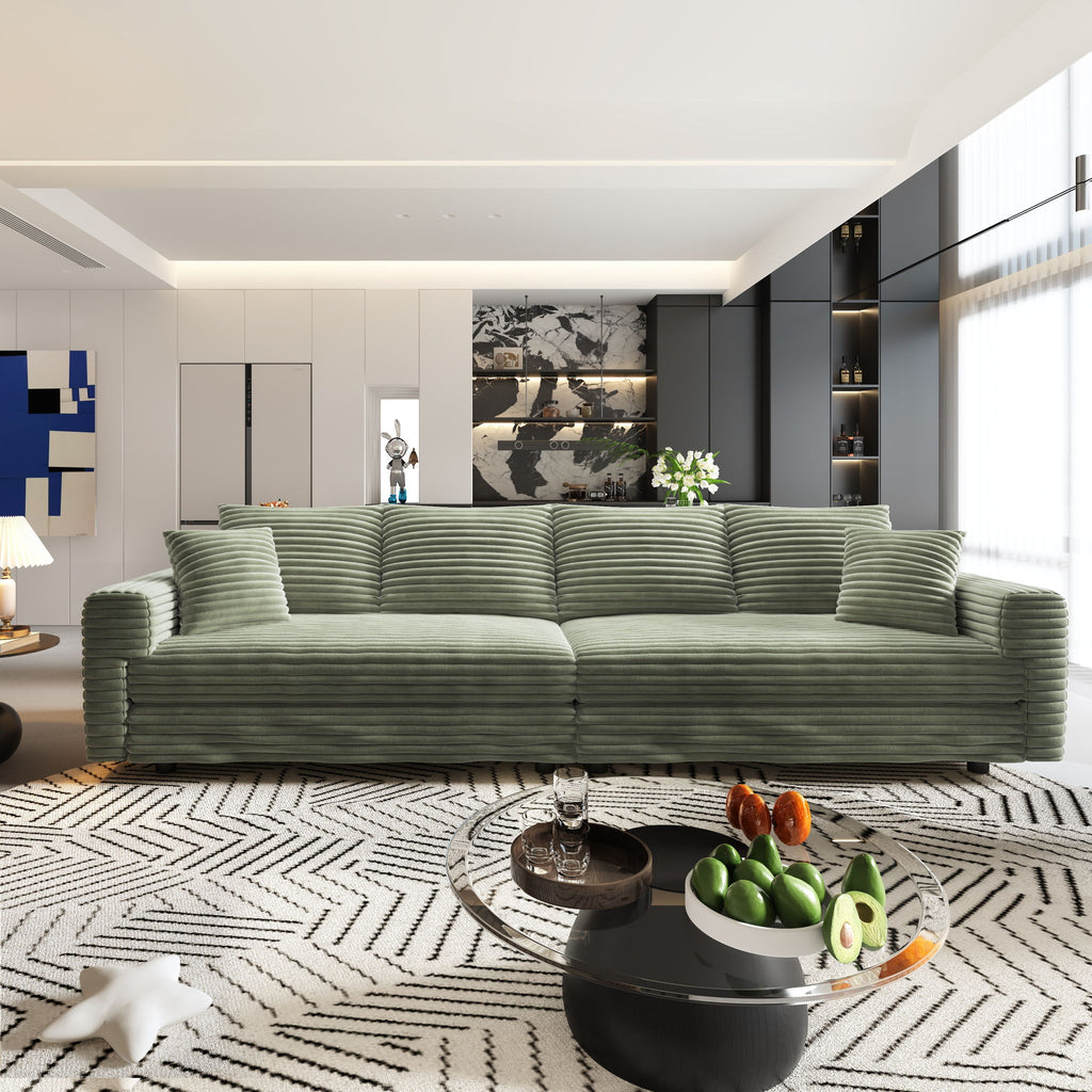 4 Seat Sofa, Modern Comfy Upholstered Sofa Cloud Couch, Deep Seat Couches With Soft Pillows