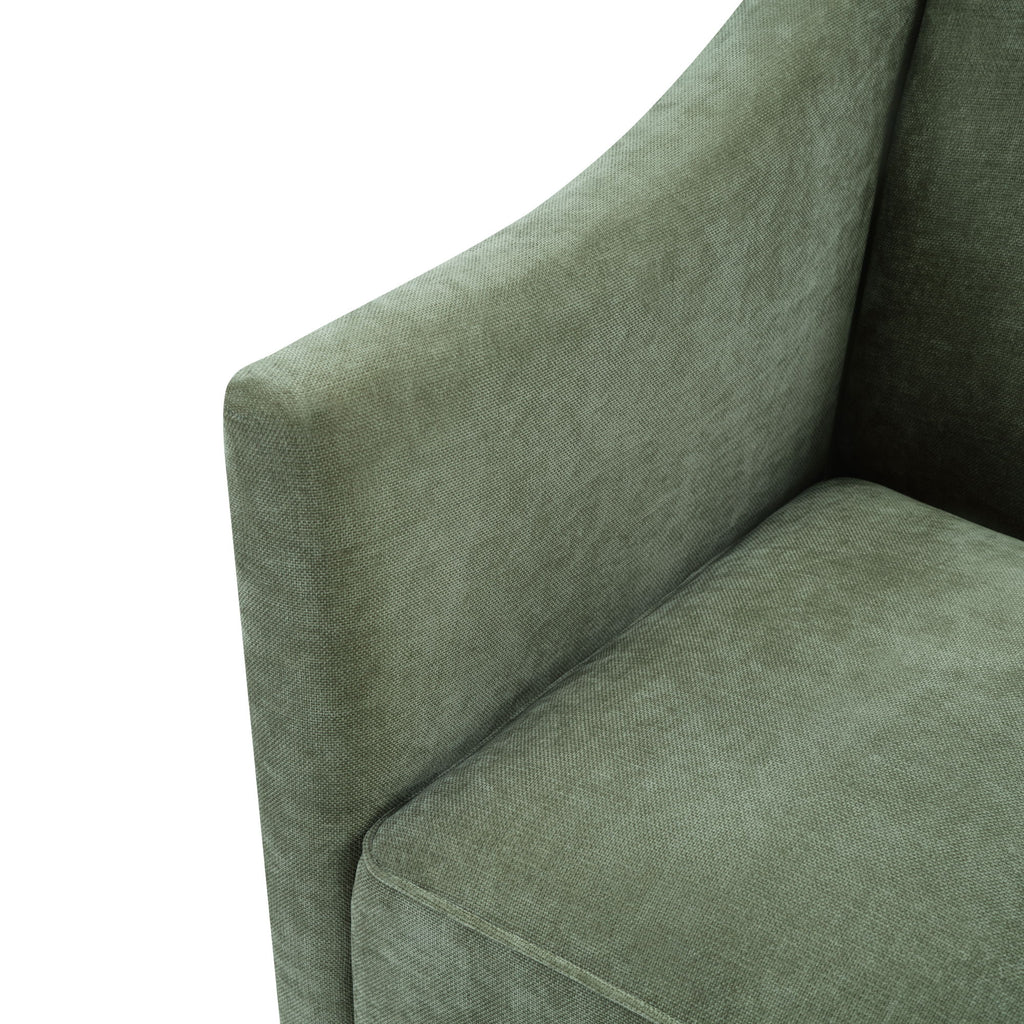 Barrel Accent Chair With Enclosed Arms
