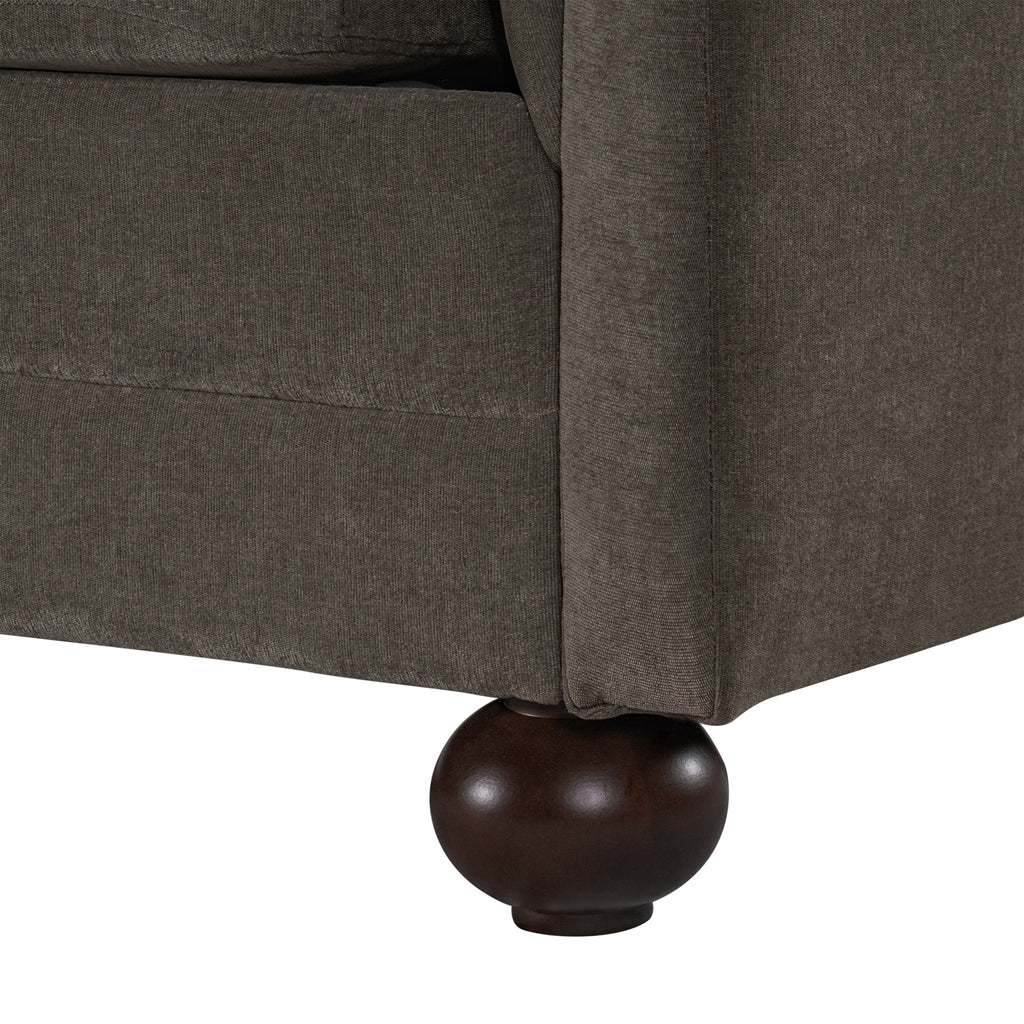 3 Seater Sofa Upholstery With Square Arms, Living Room Couch