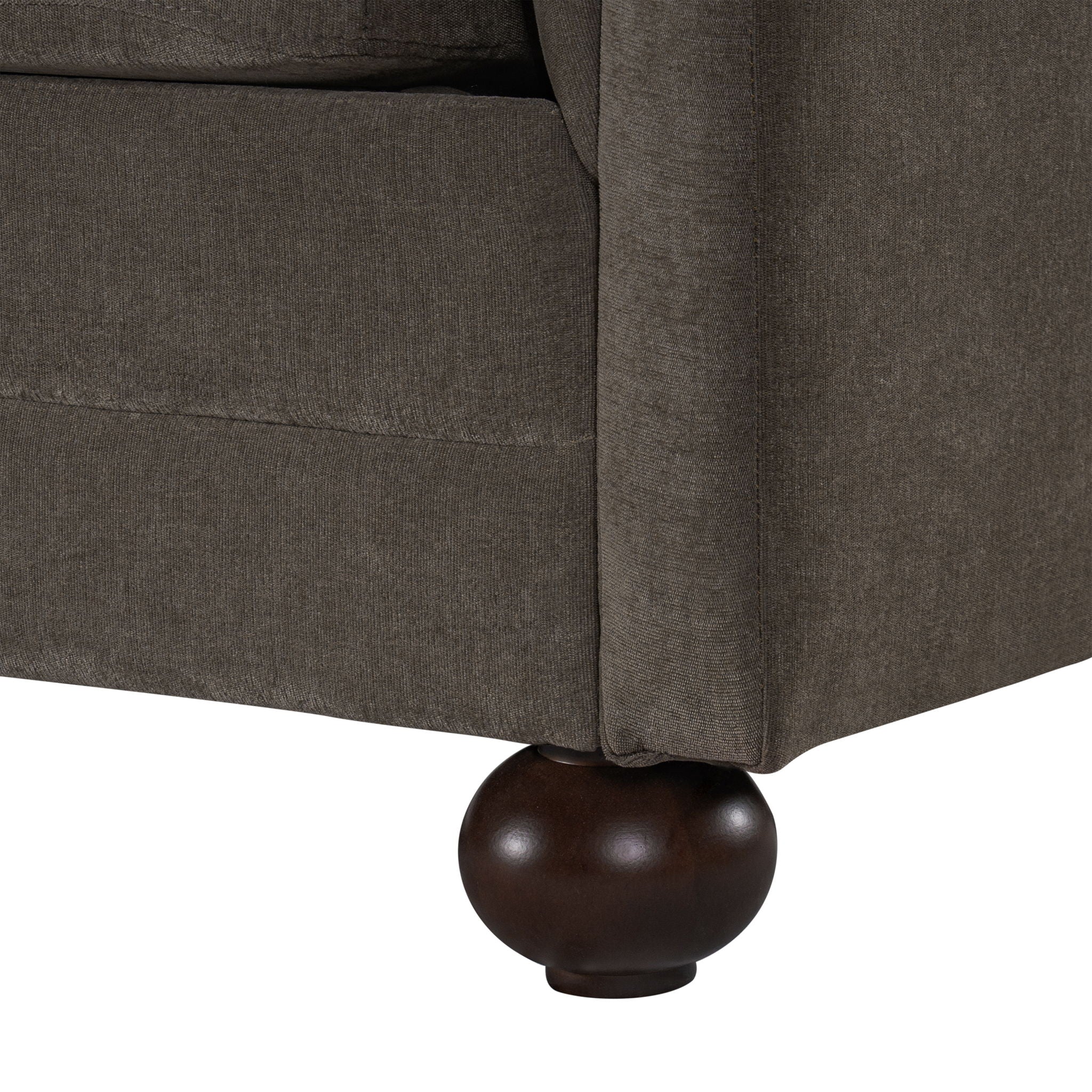 3 Seater Sofa Upholstery With Square Arms, Living Room Couch