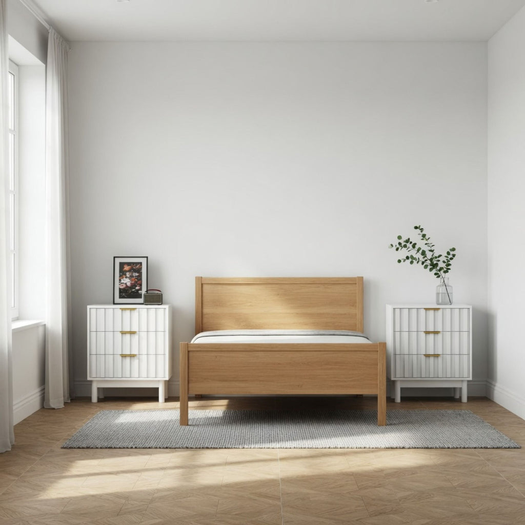 Fluted 3 Drawer Dresser