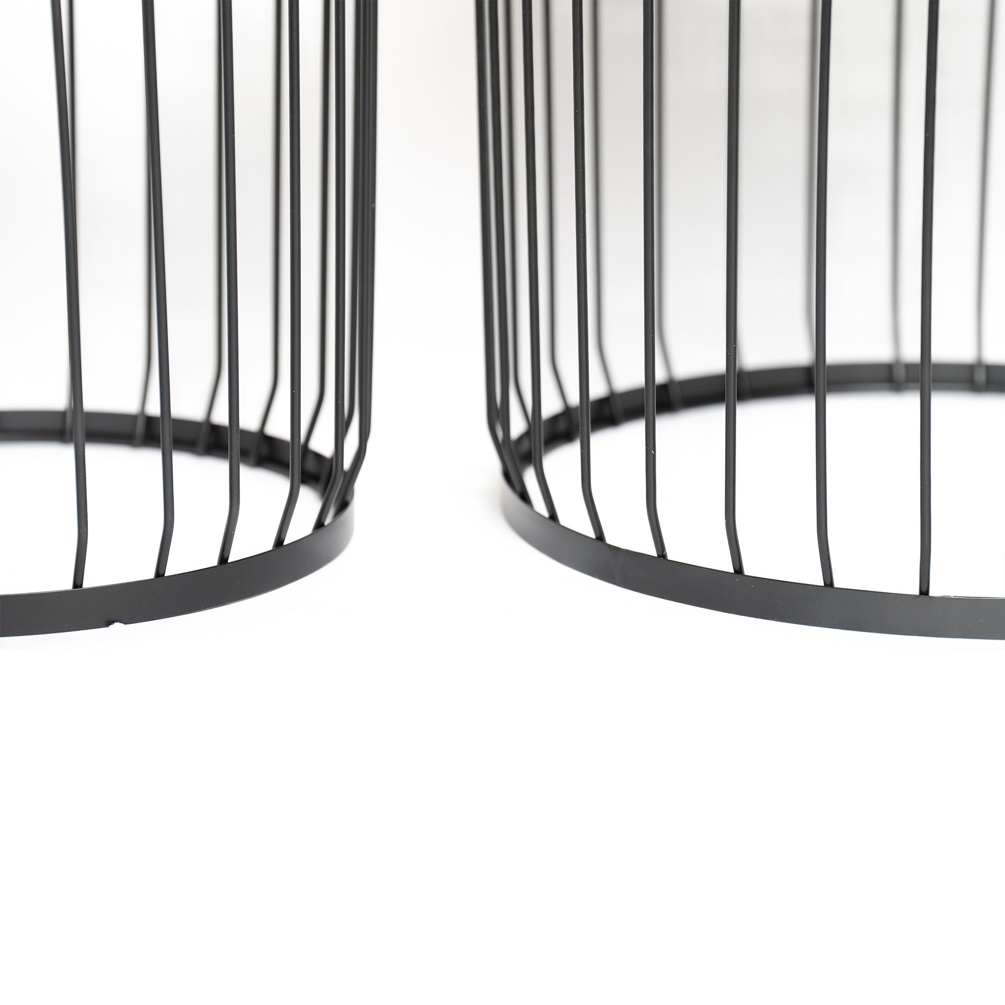 Solar Powered Nesting Side Table Set - Black