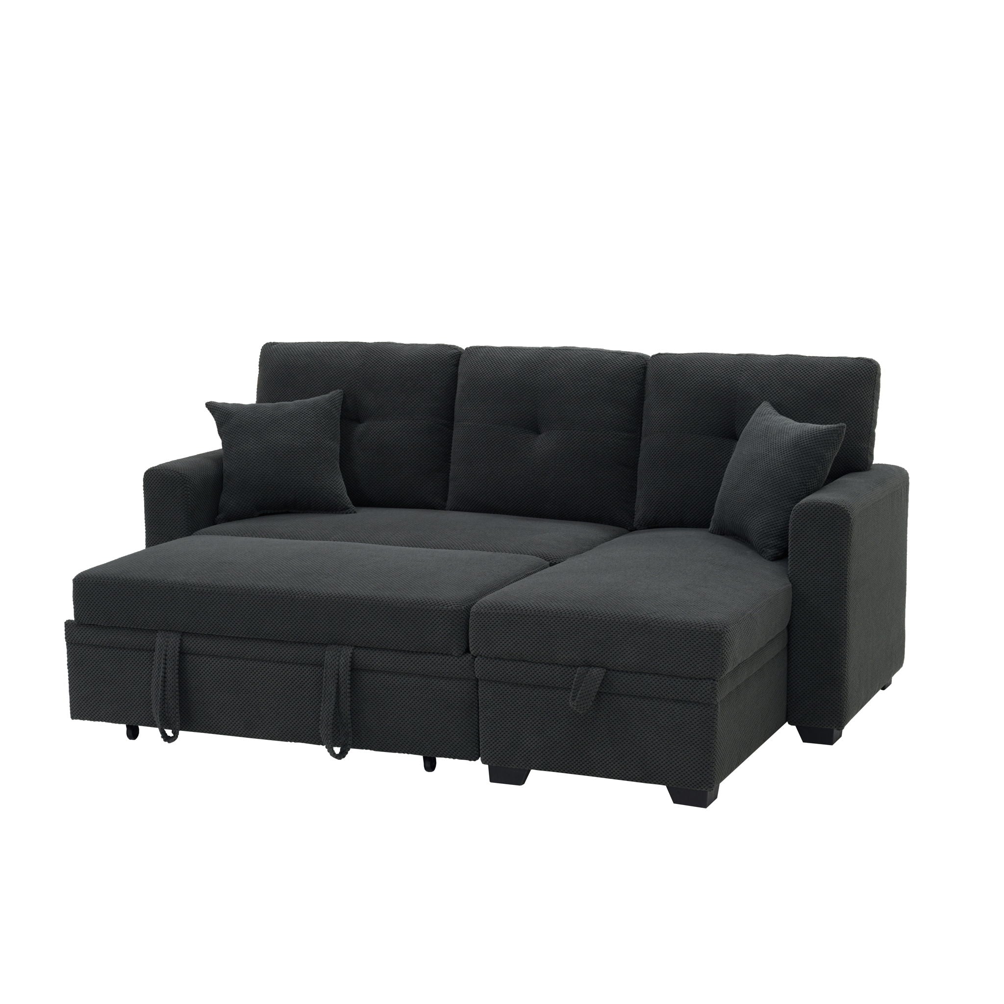 Sleeper Sectional With Pull Out Bed, Reversible Chaise