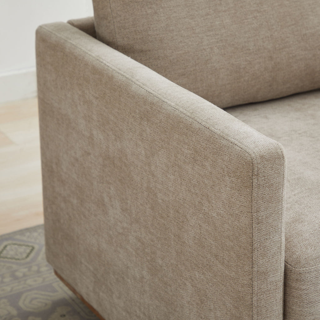 Square Upholstered Swivel Accent Chair