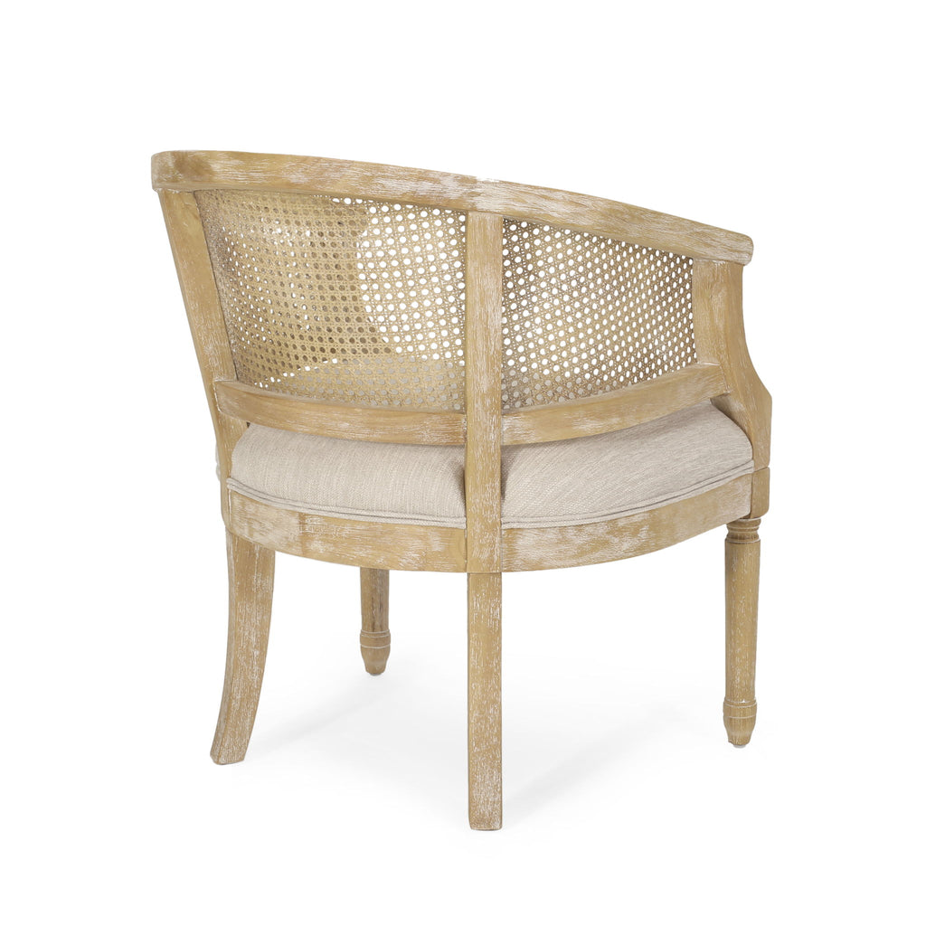 Curved Backrest Accent Chair