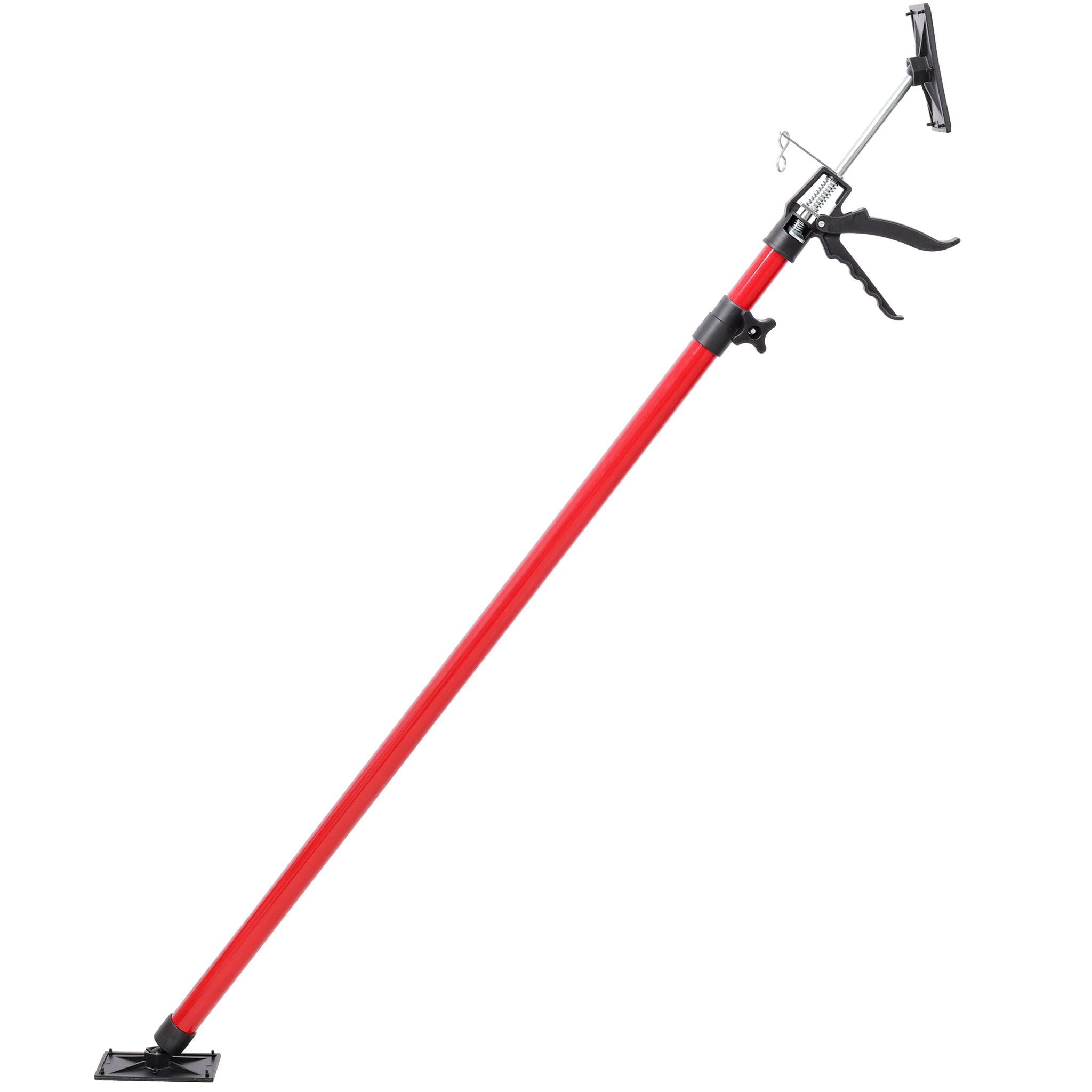 Adjustable Steel Support Pole System For Jacks And Drywalls With Carry Bag - Black / Red