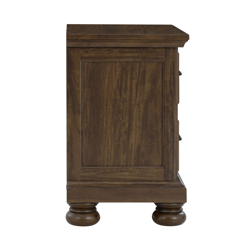 2 Drawer Nightstand With USB Charging Station